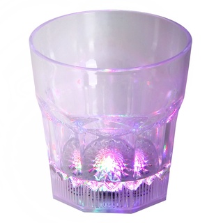 LED-Highlights Led Glas Becher Cocktailglas 250 ml Led Farbwechsel bunt mit Batterie wechselbar Bar Kunststoff Trinkglas beleuchtet Cocktail