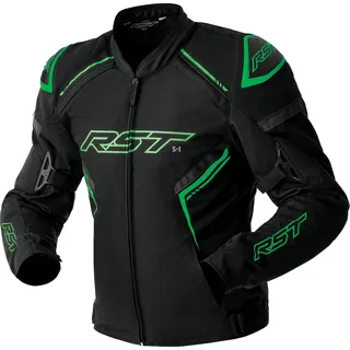 RST S1 D3O Textiljacke Schwarz/Neon-Grün 2XL