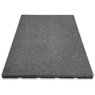 Karat FLOORDIREKT Fallschutzmatte Play Protect, Bodenschutzmatte mit Drainage 2,5cm dick, individuell kombinierbar, Grau / 50 x 50 x 2.5 cm