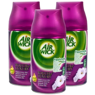 Airwick Freshmatic Max Automatisches Spray, Nachfüllpackung, Smooth Satin & Moon Lilly 250 ml, 3 Stück