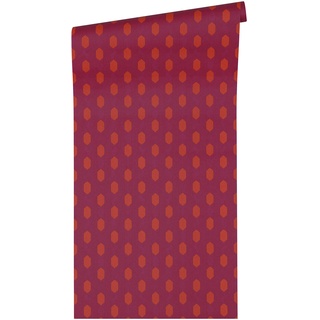 Architects Paper Vliestapete Absolutely Chic Tapete geometrisch grafisch 10,05 m x 0,53 m rot orange lila Made in Germany 369731 36973-1