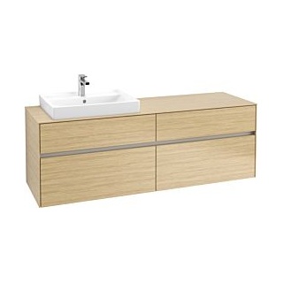Waschbeckenunterschrank 160 x 55 cm Nordic Oak