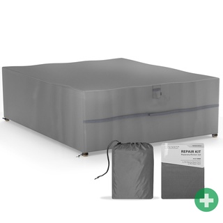 Sanzaro Abdeckung für Sitzgruppen Winterfest | RipStop-Technologie mit 600D Oxford Gewebe 320g, Reißfest | UV-Beständig 300 x 250 x 90 cm300 x 250 x 90 cm (BxTxH)