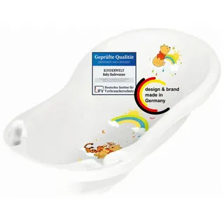 KiNDERWELT Babybadewanne Baby Badewanne 84 cm Disney Winnie Puuh weiß Babywanne weiß