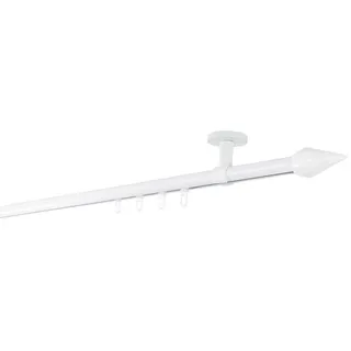 ONDECO Vorhangstange Kegel 1-läufig Ø 20 mm 280 cm Weiß