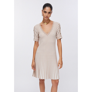 Liu Jo Kleid beige / weiß XXL