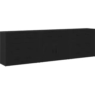 Sideboard/anrichte/buffet Schwarz Eichen-optik 240 X 33 X 70 Cm Holzwerkstoff Lxww720445