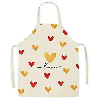Eyands Kinderschürze zum Kochen und Backen - Niedliche Leinenmuster-Küchenschürze für Kinder zum Kochen und Malen, Gartenschürze - Taille approximative : 45 x 55,9 cm (hauteur recommandée 80 à 140 cm)