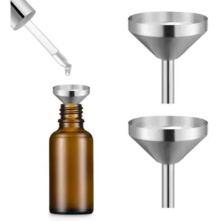 LuxusKollektion Trichter Trichter Mini Edelstahl Küche Kosmetik Auto Flaschen Silber S silberfarben