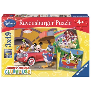 Disney Mickey Mouse, Clubhaus 3 x 49 Teile, Puzzle