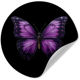 MuchoWow Wandsticker Schmetterling - Lila - Lebendig (1 St), Tapetensticker Selbstklebend, Wandbild Wohnzimmer, 80x80 cm lila 80 cm x 80 cm x 0.1 cm