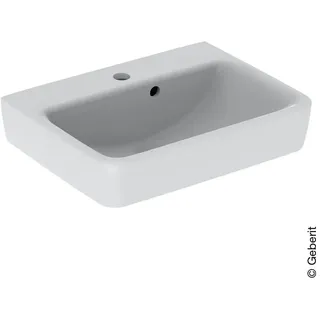 Geberit Renova Plan Aufsatzhandwaschbecken mit Überlauf, weiß