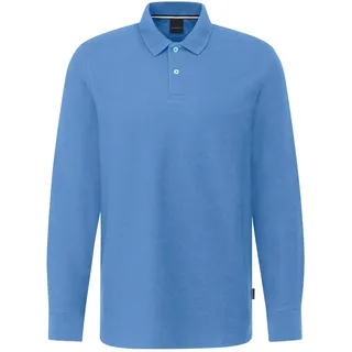 Bugatti Langarm-Poloshirt, mit langen Ärmeln bugatti 340-blaugrau