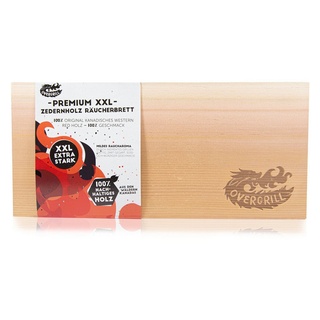 OVERGRILL Grillplatte Premium XXL GRILLBRETT - Zedernholz Räucherbrett, 100% nachhaltiges Holz