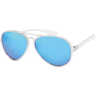 BEZLIT Damen Sonnenbrille Rundglas Designer Blau Weiß - Einheitsgröße