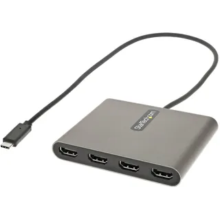 Startech USB-C Quad HDMI Adapter, USB-C zu 4x HDMI Monitor Konverter für Windows (macOS/ChromeOS/Linux nicht unterstützt)