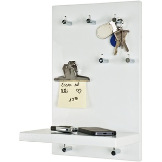 HAKU Möbel Schlüsselboard (BHT 25x40x17 cm) BHT 25x40x17 cm weiß - weiß