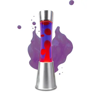 Party town Lavalampe Rosa Lila 38 cm, Große Lava Lampe mit Glühbirne, Dekorative Tischlampe im Retro Stil für Schlafzimmer und Wohnzimmer, Geschenk für Teenager und Erwachsene