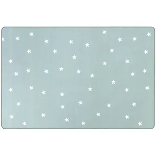 Primaflor Kinderteppich mit Sternen - Stella, Pastell Mint-Grün, 140 x 200 cm, Hochwertiger und Pflegeleichter Teppich für Kinder- und Babyzimmer, Spielteppich für Mädchen und Jungen