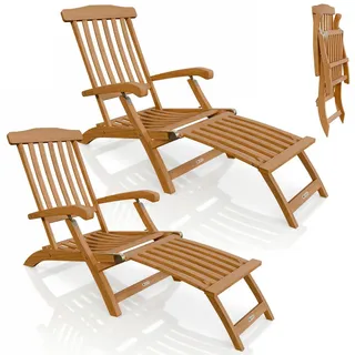 Juskys Evia Sonnenliege 196 x 54 x 95 cm Natur