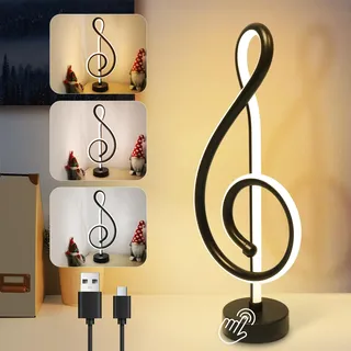 ZMH LED Tischlampe Nachttischlampe Kabellos - Touch Dimmbar Akku Tischleuchte Schwarz mit USB Aufladbar Batterie Nachttischleuchte ohne Kabel Batteriebetrieben Modern Tischlampen für Schlafzimmer