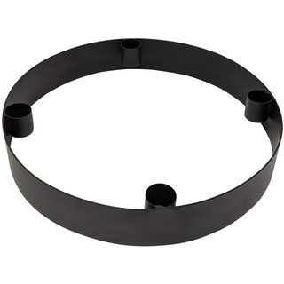 LaLe Living Ring-Kerzenständer - Onyx - aus Eisen in matt Schwarz, Ø25x4 cm, geeignet für 4 Stabkerzen als scandic Kerzenhalter in Allen Räumen oder als moderner Adventskranz Weihnachtsdeko