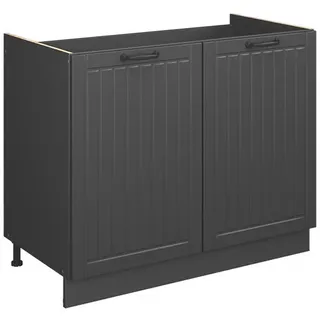 Vicco Spülenschrank Fame-Line 100 x 82 x 51,6 cm Dunkelgrau/Anthrazit