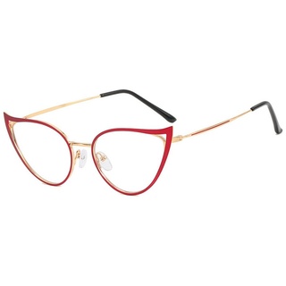 Houhence Sonnenbrille Damen Brille Elvis Rahmen Partybrille Katzenauge rot