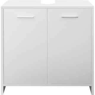 ML-Design Waschbeckenunterschrank Weiß 58x60x33cm, Badezimmer Waschbecken Unterschrank mit 2 Türen, viel Stauraum, Waschtischunterschrank aus MDF-Holz, Badezimmerschrank Waschtisch Badschrank Badmöbel