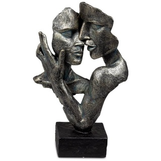 formano Skulptur Dekoobjekt Paare anthrazit auf schwarzen Sockel, ca. 32 cm hoch