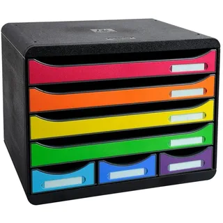 Exacompta Schubladenbox STORE-BOX 30,5 x 38,8 x 29 cm 7-tlg. mehrfarbig