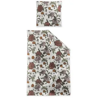 IRISETTE Wave 8625 Blumen Baumwolle Kupfer 135 x 200 cm + 80 x 80 cm