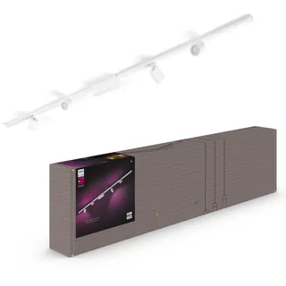 Philips Hue White & Color Amb. Perifo Set, 4-er Spot, Deckenleuchte, dimmbar, 16 Mio. Farben, steuerbar via App, kompatibel mit Amazon Alexa, Apple HomeKit & Google Assistant, weiß