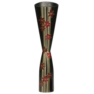 ARTRA Tischvase (0 St), Mangoholzvase Bodenvase Flower H91 cm Designvase, Deko, Dekoration, Dekovase, Holzvase, Holz schwarz