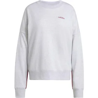adidas Colorpop Sweatshirt mit aufgestickter Grafik Light Grey Heather/Active Maroon 34