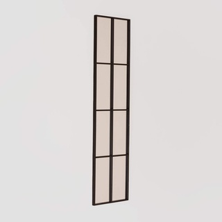 SKLUM Wandspiegel aus Metall in Fensteroptik (132x38 cm) Rania Schwarz