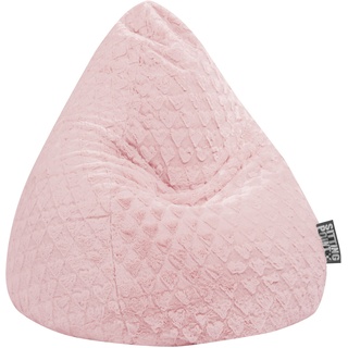 Sitzsack FLUFFY HEARTS XL (BH 70x110 cm) - rosa