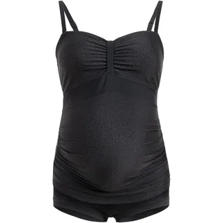 Herzmutter Umstandstankini Umstandsbadeanzug Schwangerschaft 7000 | Bademode Schwangere Unterbauch-Hose Bandeau-Tankini - XL