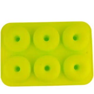 Selecto Bake Antihaft-Donutform aus Silikon mit 6 Mulden – Bagelform – für Muffinkuchen, Gelee, Desserts, Kekse,Schokolade, Zuckergussform. Backformen (grün)