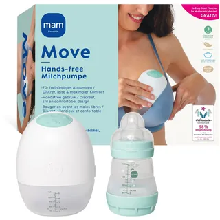 MAM Move Handsfree Milchpumpe, elektrisch & kabellos, 3 Modi, tragbar