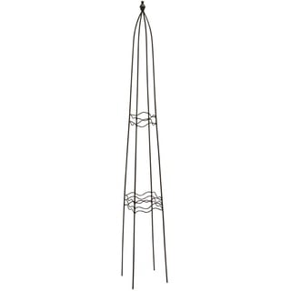 Rankhilfe Obelisk Eckig 120 cm x 15 cm x 15 cm Schwarz
