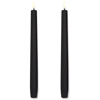 Uyuni Led Tischkerze Schwarz - 25cm - 2er Set