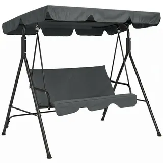 Outsunny Hollywoodschaukel Grau 3-Sitzer