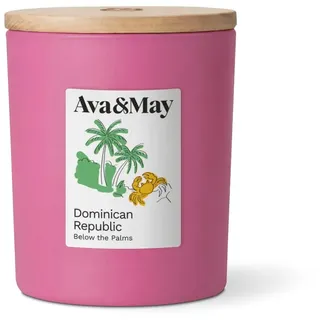 Ava&May Dominican Republic Duftkerze 220g Blumig & Holzig Vegan, 100% pflanzenbasiertes Wachs