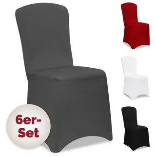 DETEX Stuhlhussen Grau 6er Set