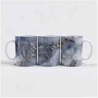 raxxa Tasse "Liquid Silver Marble", 1-tlg., Keramik weiß
