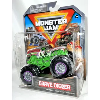 Monster Jam 2024 Offizieller 1:64 Diecast Truck Serie 34 Legacy Trucks 25th Anniversary Chrome Grave Digger