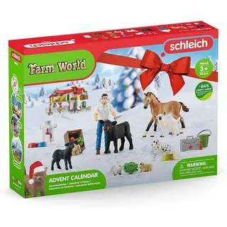Schleich® Adventskalender Farm World 2022, mit Tierfiguren und Zubehör, für Kinder ab 3 Jahren