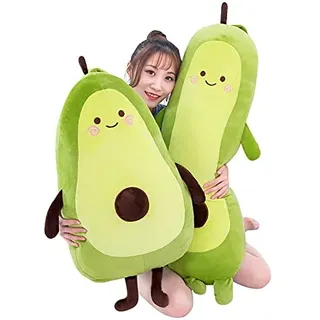 Tikwisdom Alligatorbirne, grüne Avocado, Simulation Avocado, Plüschtier, Puppenschlafkissen, Puppe, Baumwolle, Urlaub, warmes Geschenk Plüschtierkissen, Spielzeugkissen (85 cm)