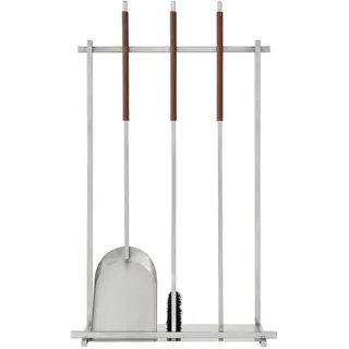 blomus Kamingarnitur ASKA Kaminbesteck Set 4tlg matt 22x35x57cm silberfarben